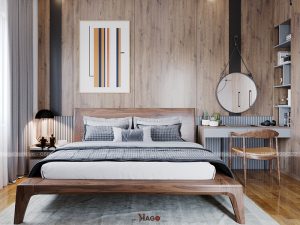giường gỗ óc chó