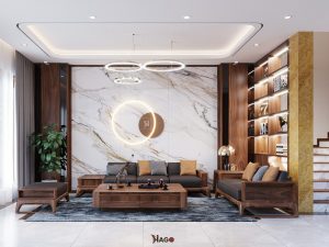 Nội thất gỗ Óc Chó cao cấp, sang trọng cho không gian phòng khách
