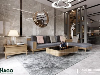 Sofa L gỗ Sồi Nga