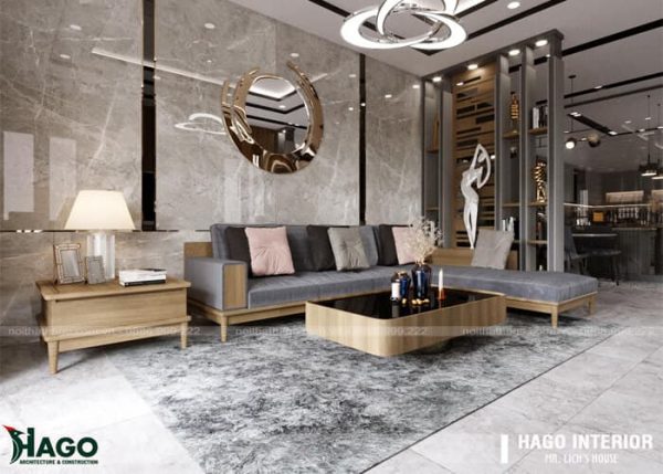 Sofa L gỗ Sồi Nga