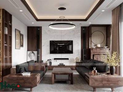 Sofa đối gỗ Óc chó