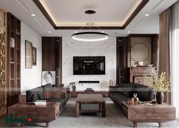 Sofa đối gỗ Óc chó