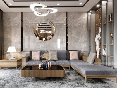 Sofa L gỗ Sồi Nga