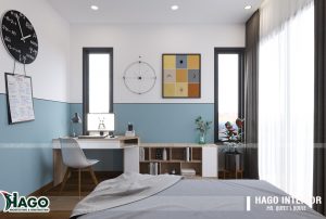 Không gian học tập gỗ công nghiệp