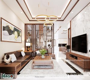 Phòng khách hiện đại, GĐ Chị Ngọc Tp Vinh, Nghệ An