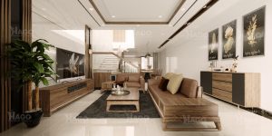 Sofa gỗ Sồi hiện đại