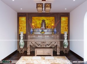 thiết kế nội thất phòng thờ tại hà tĩnh